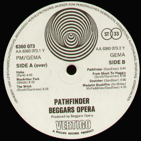 Beggars Opera : Pathfinder (LP, Album)