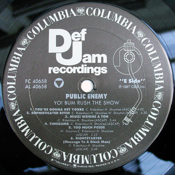 Public Enemy : Yo!  Bum Rush The Show (LP, Album)