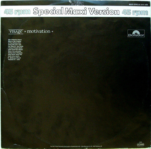 Visage : The Damned Don't Cry (12", Maxi)