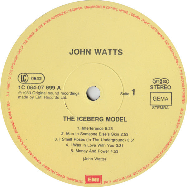 John Watts : The Iceberg Model (LP, Album)