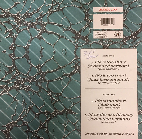 Antena : Life Is Too Short (Extended Version) (12")