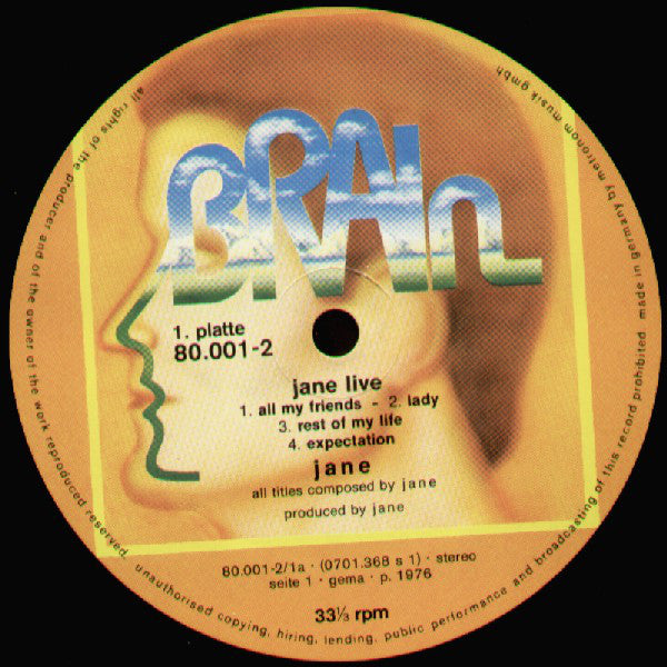 Jane : Jane Live (2xLP, Album, RP, Gat)
