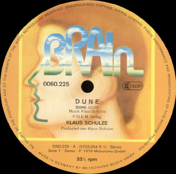 Klaus Schulze : Dune (LP, Album)