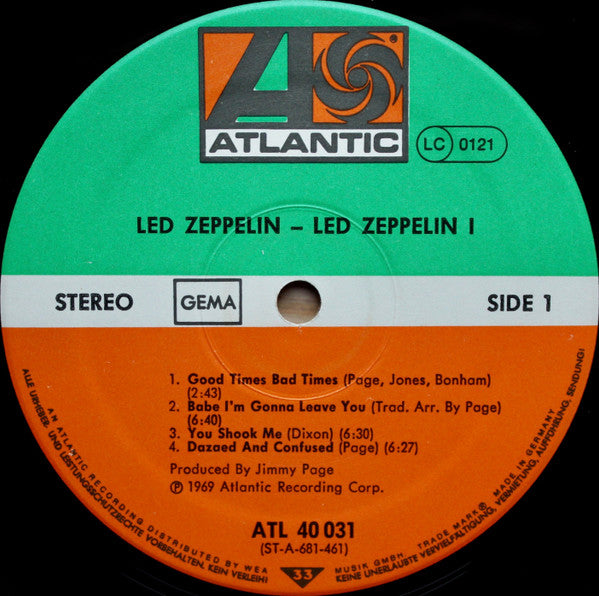 Led Zeppelin : Led Zeppelin (LP, Album, RE)