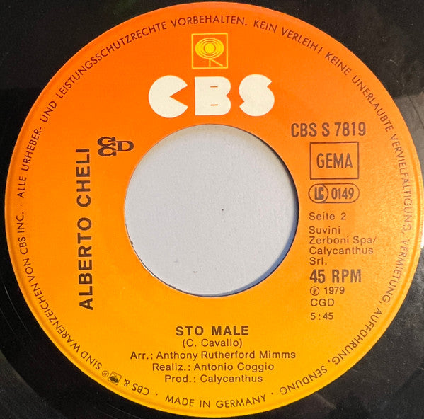 Alberto Cheli : Cavalli Alati (7", Single)