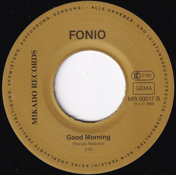 Fonio : Lonely Nights (7", Single)
