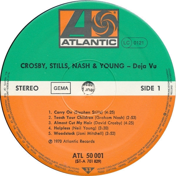 Crosby, Stills, Nash & Young : Déjà Vu (LP, Album, RE, Gat)