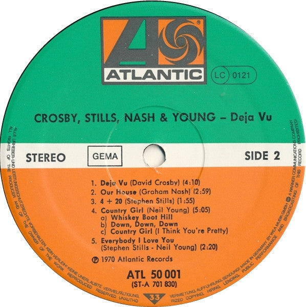 Crosby, Stills, Nash & Young : Déjà Vu (LP, Album, RE, Gat)