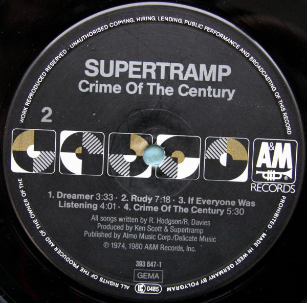 Supertramp : Crime Of The Century (LP, Album, RE)