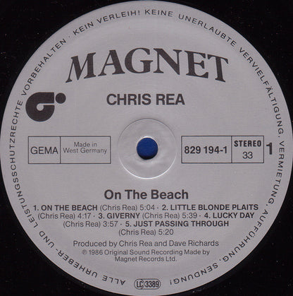 Chris Rea : On The Beach (LP, Album, Sil)