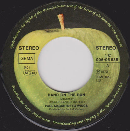 Paul McCartney & Wings* : Band On The Run (7", Single)