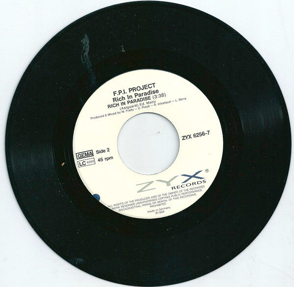 F.P.I. Project* : Rich In Paradise "Going Back To My Roots" (7", Single)