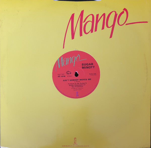 Sugar Minott : Save Your Loving For Me / Ain't Nobody Moves Me (12")