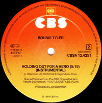 Bonnie Tyler : Holding Out For A Hero (Dance Version-Jellybean Remix) (12", Maxi)