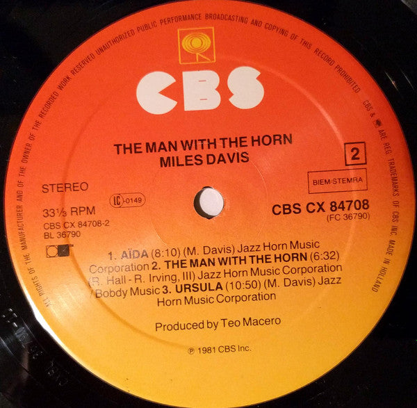 Miles Davis : The Man With The Horn (LP, Album)