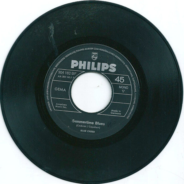 Blue Cheer : Summertime Blues (7", Single, Mono)