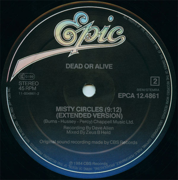 Dead Or Alive : You Spin Me Round (Like A Record) (Murder Mix) (12", Maxi)