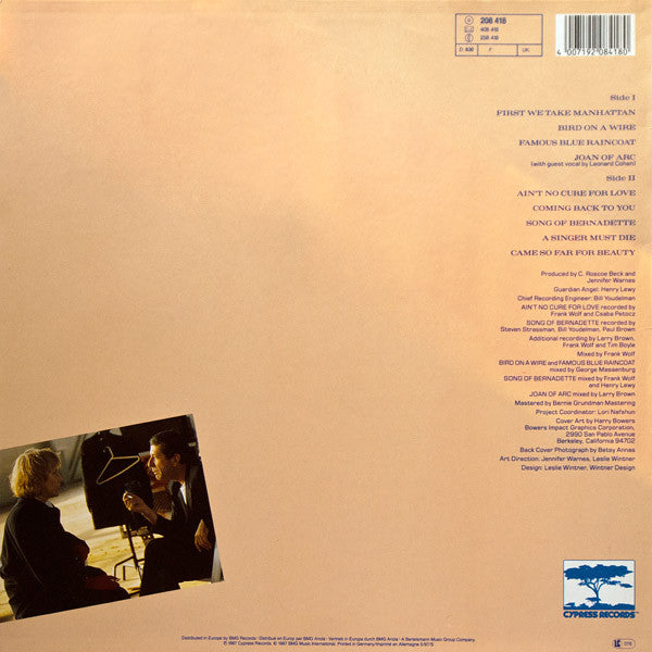 Jennifer Warnes : Famous Blue Raincoat (The Songs Of Leonard Cohen) (LP, Album)