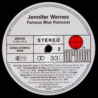 Jennifer Warnes : Famous Blue Raincoat (The Songs Of Leonard Cohen) (LP, Album)