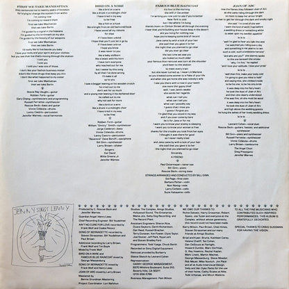 Jennifer Warnes : Famous Blue Raincoat (The Songs Of Leonard Cohen) (LP, Album)