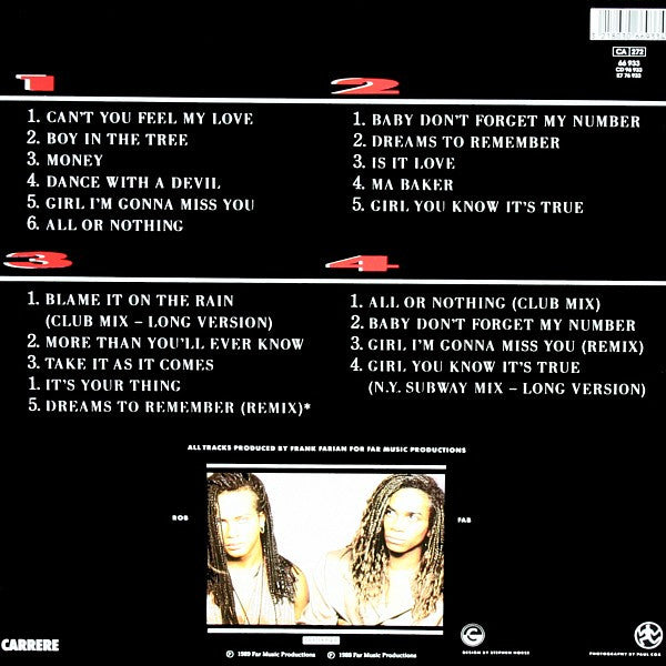 Milli Vanilli : 2 x 2 (Two x Two) (2xLP, Comp)