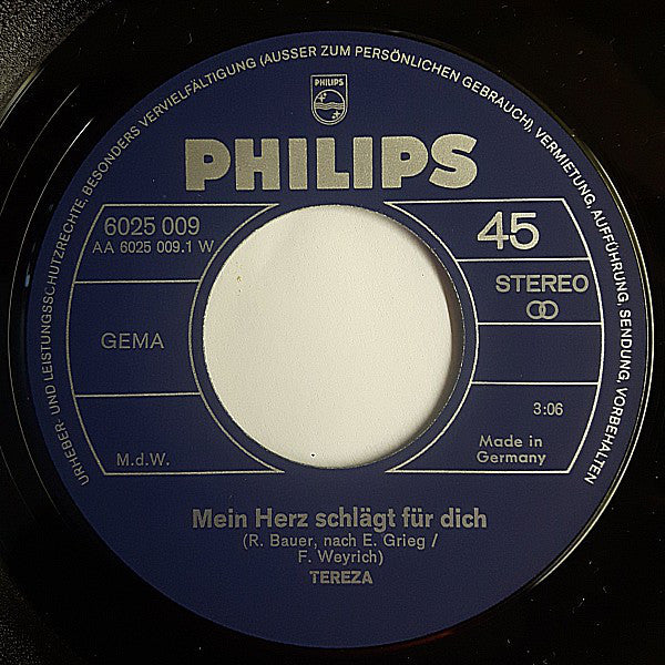 Tereza* : Mein Herz Schlägt Für Dich / Du Sollst Den Weg Mir Zeigen (7", Single)