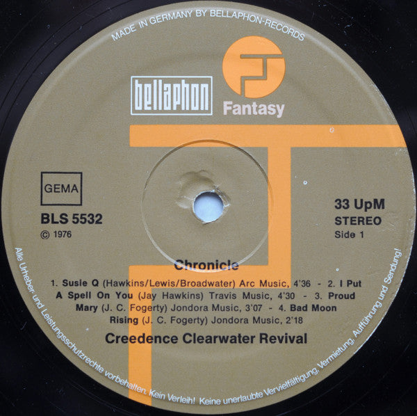 Creedence Clearwater Revival Featuring John Fogerty : Chronicle (The 20 Greatest Hits) (2xLP, Comp, Gat)