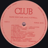Various : Rare Doo Wop Jive & Stroll  (LP, Comp)