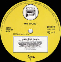 The Sound (2) : Heads And Hearts (LP, Album)