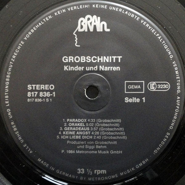 Grobschnitt : Kinder + Narren (LP, Album)
