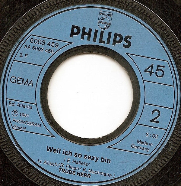 Trude Herr : Ich Will Keine Schokolade / Weil Ich So Sexy Bin (7", Single)