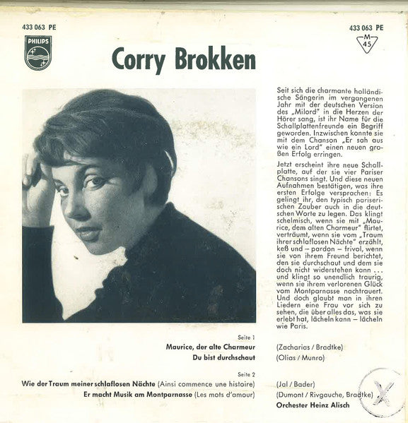 Corry Brokken : Corry Brokken (7", EP, Mono)