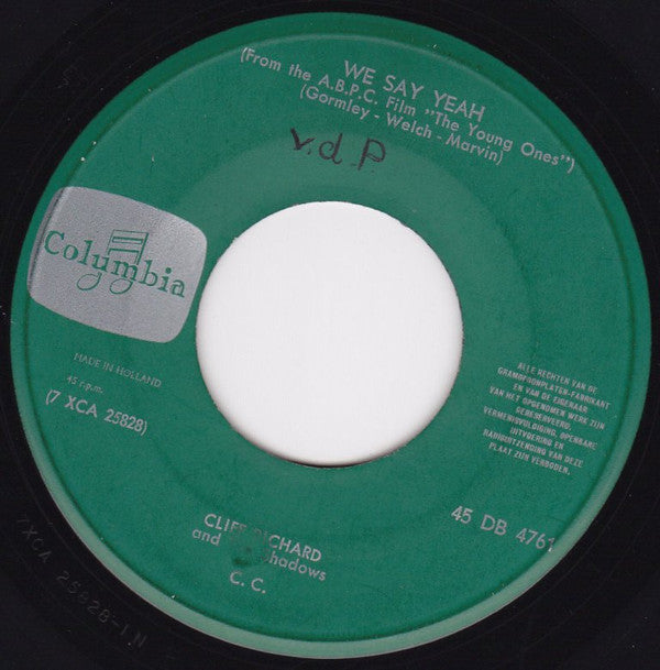 Cliff Richard & The Shadows : The Young Ones (7", Single)