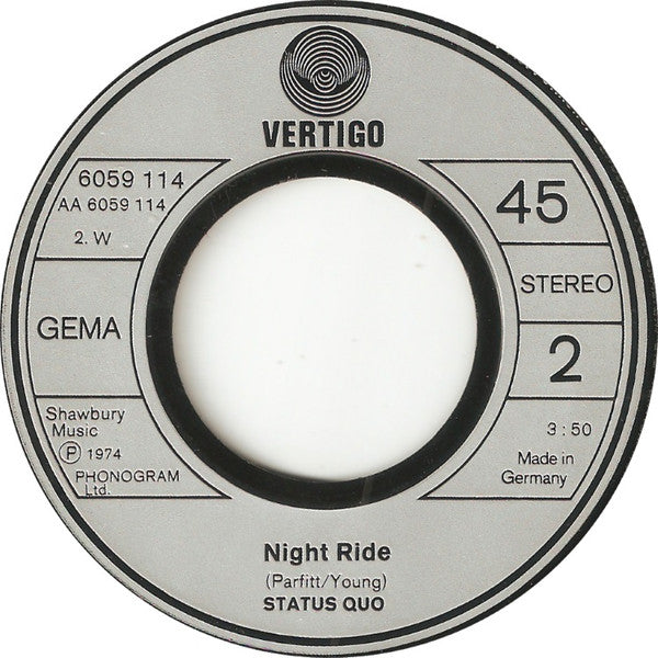 Status Quo : Down Down (7", Single)