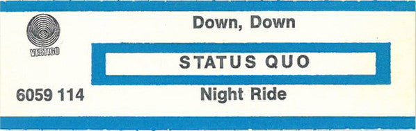 Status Quo : Down Down (7", Single)