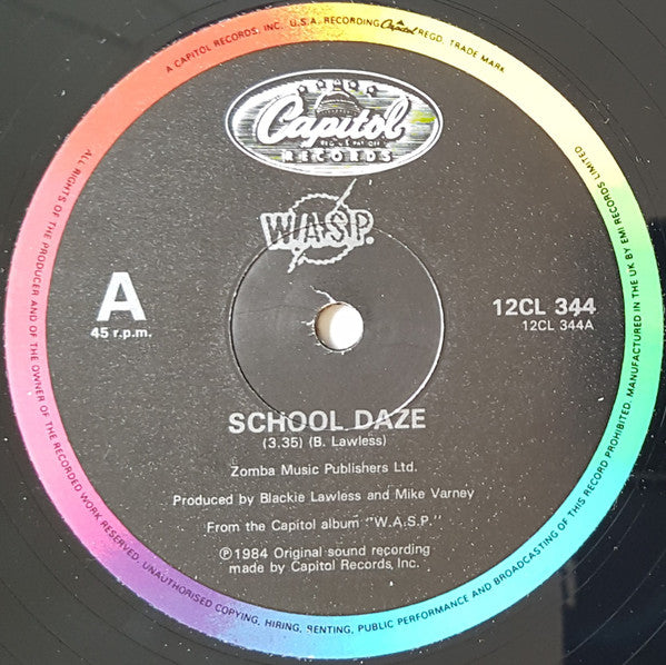 W.A.S.P. : School Daze (12", Single, Ast)