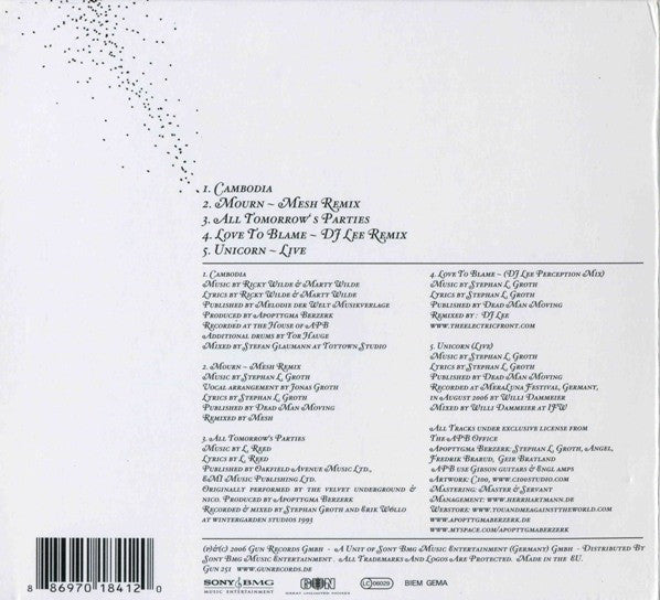Apoptygma Berzerk : Cambodia (CD, Maxi, Ltd)