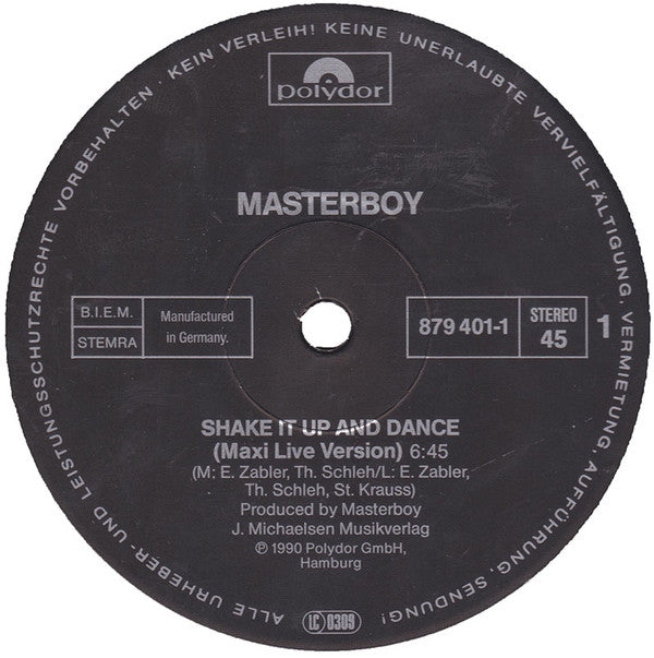 Masterboy : Shake It Up And Dance (12", Maxi)