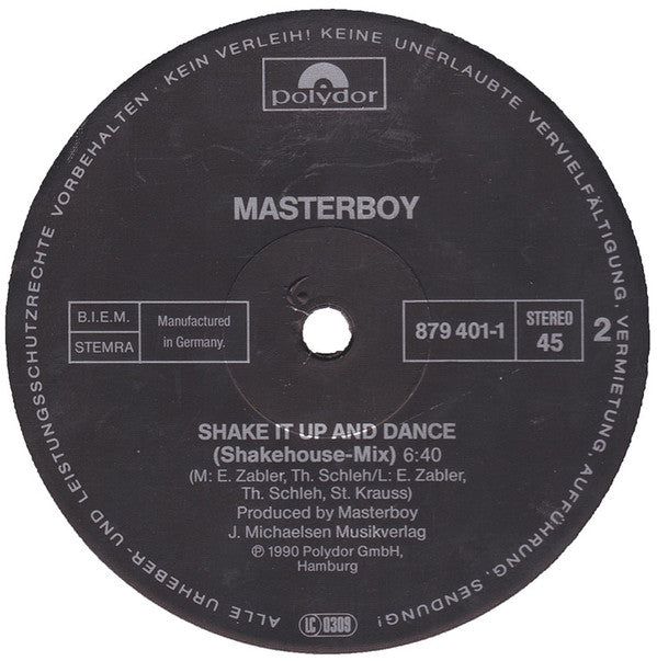 Masterboy : Shake It Up And Dance (12", Maxi)