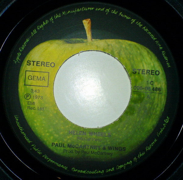 Paul McCartney & Wings* : Helen Wheels / Country Dreamer (7", Single)