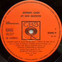 Johnny Cash : Johnny Cash At San Quentin (LP, Album, Club, "Be)