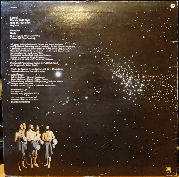 Supertramp : Crime Of The Century (LP, Album)