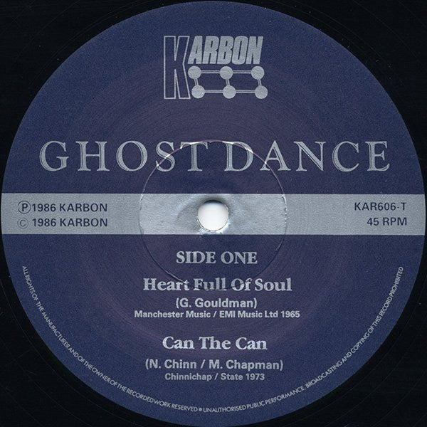 Ghost Dance : Heart Full Of Soul (12", Single)