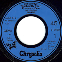 Blondie : (I'm Always Touched By Your) Presence, Dear. (7", Single, Blu)