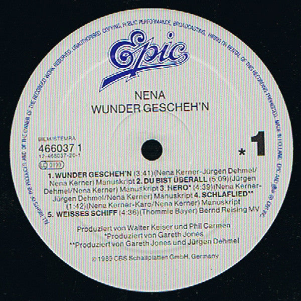 Nena (20) : Wunder Gescheh'n (LP, Album)