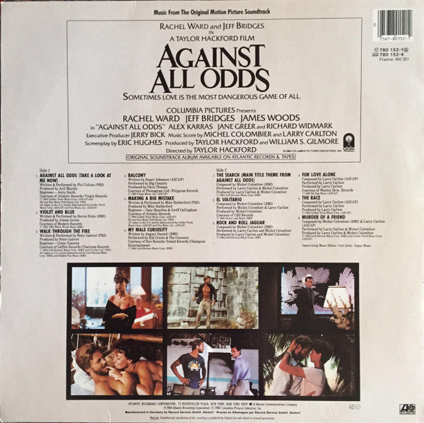 Various : Against All Odds - Music From The Original Motion Picture Soundtrack (LP, Comp)