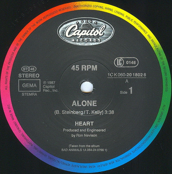 Heart : Alone (12", Single)
