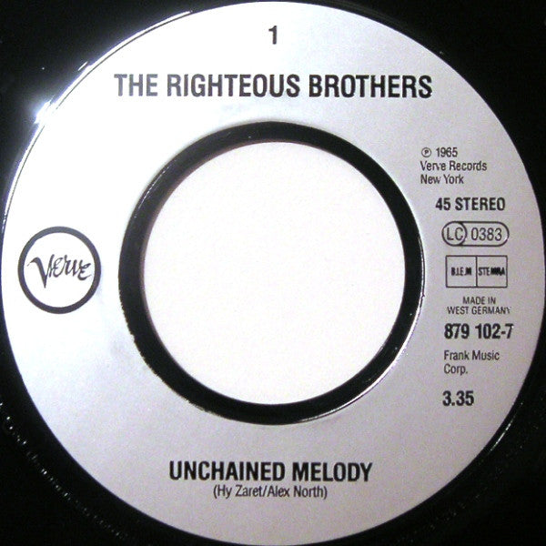 The Righteous Brothers : Unchained Melody (7", Single, Inj)