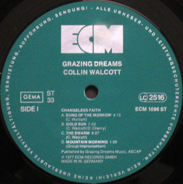Collin Walcott : Grazing Dreams (LP, Album)