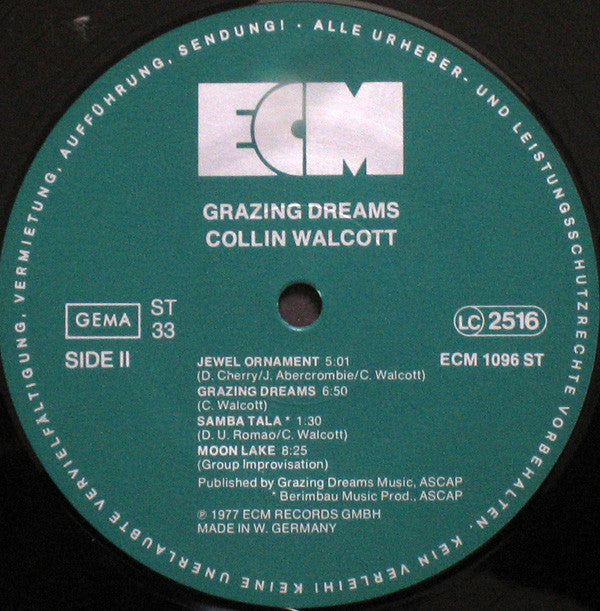 Collin Walcott : Grazing Dreams (LP, Album)